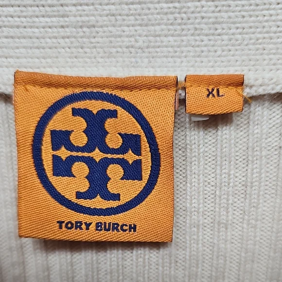 Tory Burch Beige Ribbed Cardigan - Picture 2 of 16